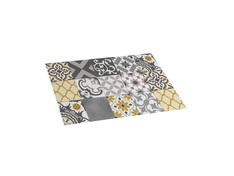 Винилов килим Stor Planet Croma Patch Сив Кехлибар 100 % PVC (45 x 75 cm)