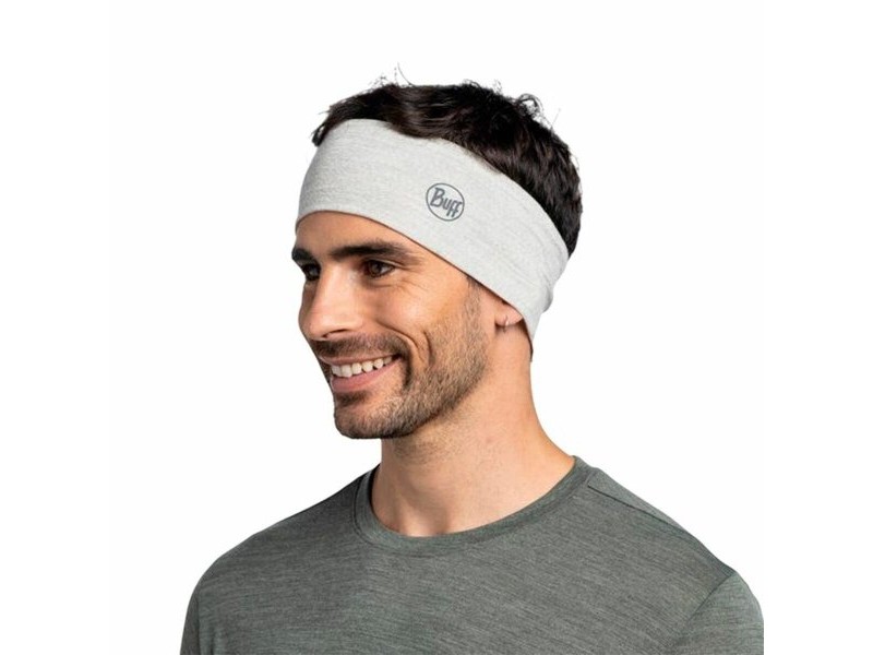 Спортна Лента за Глава Buff Solid Cloud Сив
