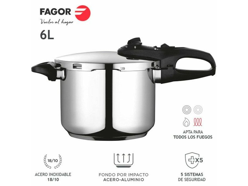 Тенджери Експрес Fagor DUO 6L RAPID Неръждаема стомана 18/10 6 L