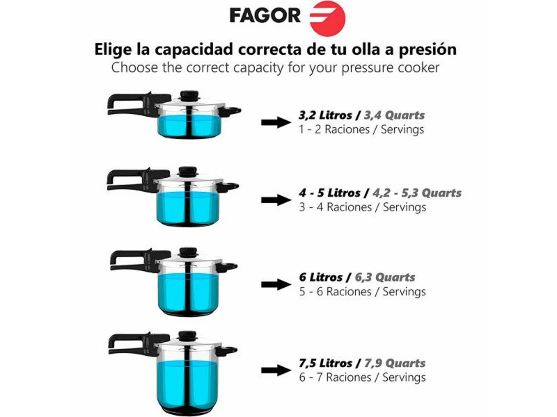 Тенджери Експрес Fagor DUO Неръждаема стомана 18/10 4 L 6 L