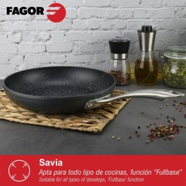 Тиган Fagor Savia Закален алуминиум Сив Ø 24 cm