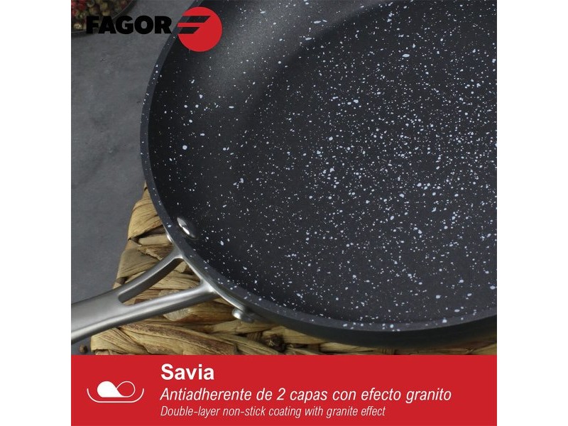 Тиган Fagor Savia Закален алуминиум Сребрист Ø 26 cm