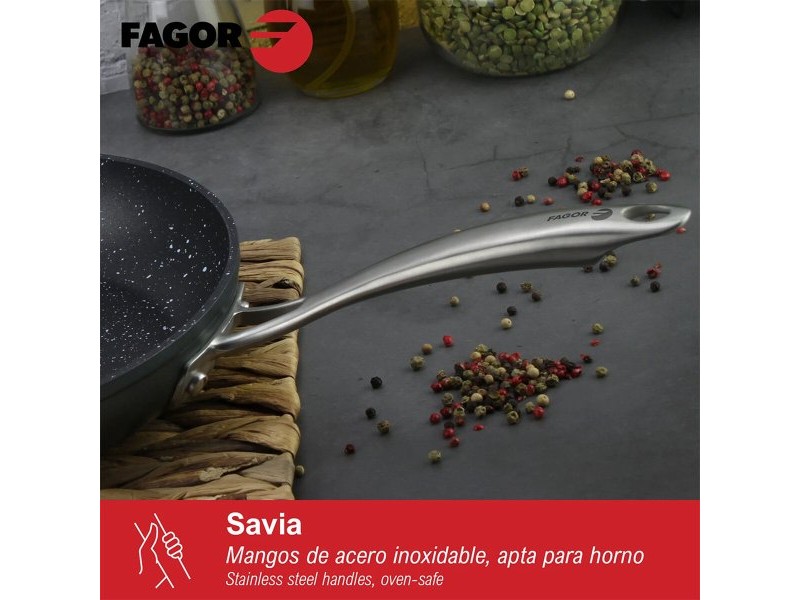 Тиган Fagor Savia Закален алуминиум Сребрист Ø 26 cm