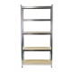 Лавица Ferrestock 875 Kg 90 x 40 x 180 cm Сив Дървен Поцинкована Стомана Дървен MDF 5 Рафтове