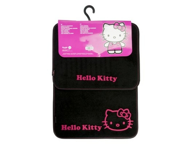 Комплект Постелки за Кола Hello Kitty Черен Розов (4 pcs)
