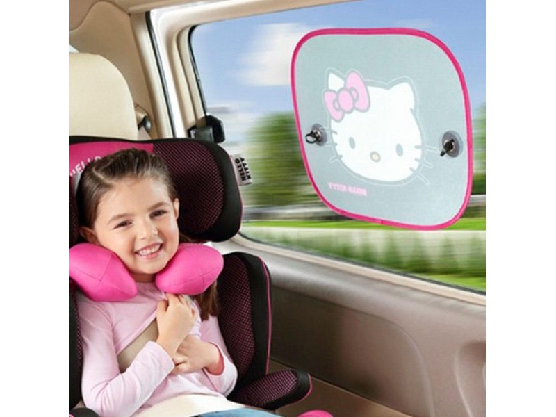 Странична Завеса за Кола Hello Kitty KIT3014 Детски (44 x 36 cm)(2 pcs)