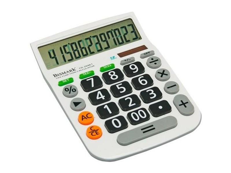 Калкулатор Bismark CD-2648T Бял
