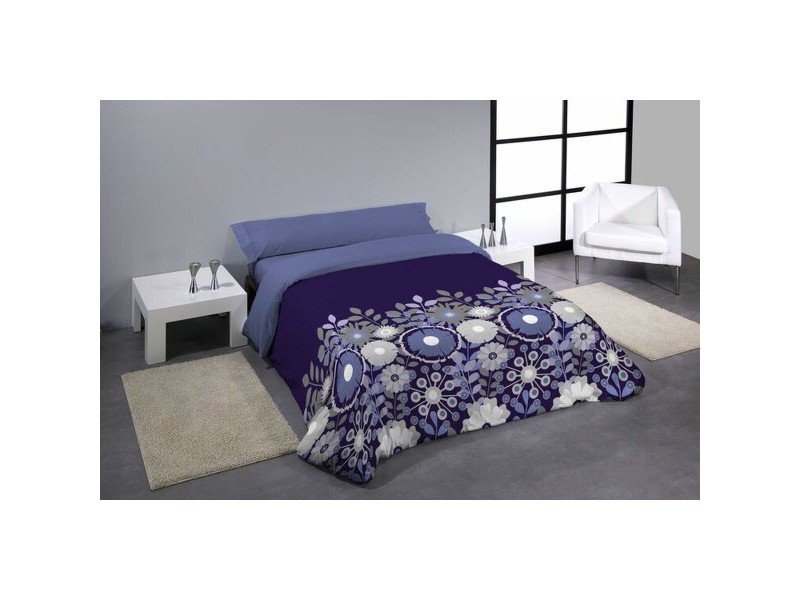 Комплект покривка за завивка Hosteline LIBRE Син 90 легло 3 Части