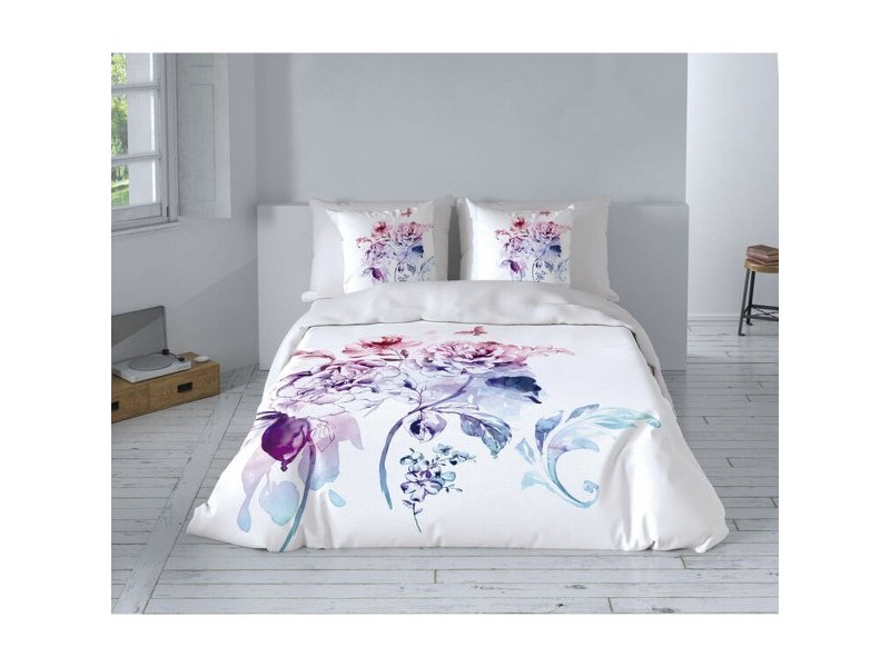 Комплект покривка за завивка Hosteline Kobe Син 135 легло 3 Части