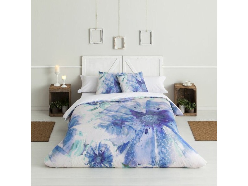 Комплект покривка за завивка Hosteline BATIK Син 135 легло 3 Части