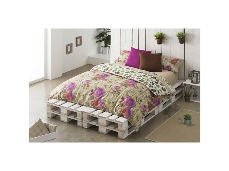 Комплект покривка за завивка Lois VINTAGE Кафяв 90 легло 150 x 230 cm 3 Части