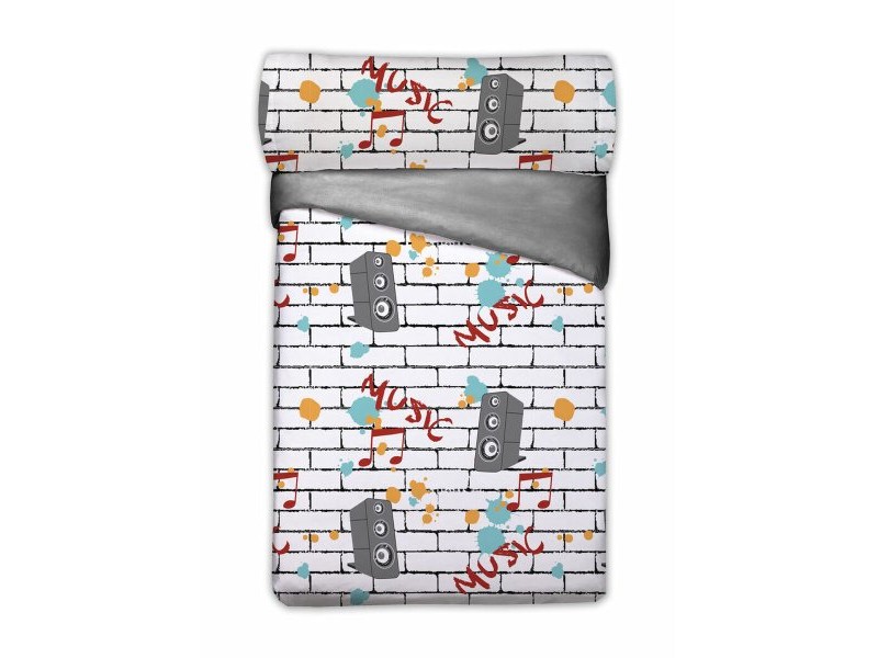 Комплект покривка за завивка Hosteline YOUNG Сив 105 легло 2 Части