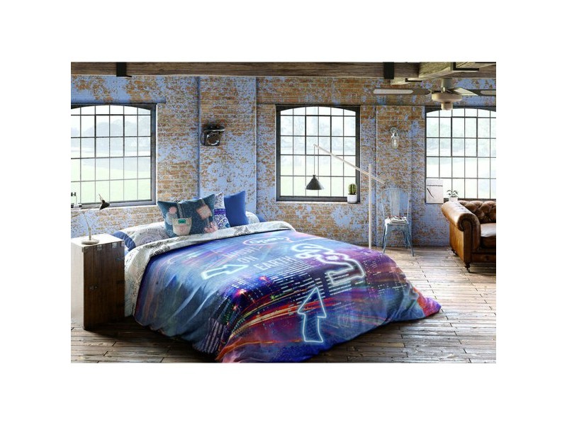 Комплект покривка за завивка Lois NIGHT P. Син 135 легло 220 x 230 cm 3 Части Комплект покривка за завивка Lois NIGHT P. Син 135 легло 220 x 230 cm 3 Части