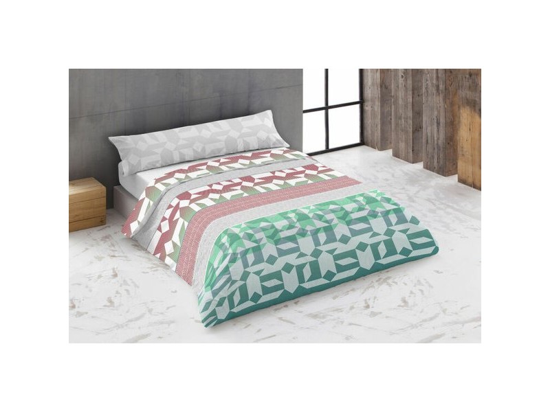 Комплект покривка за завивка Hosteline TRIPOLI Зелен 150 легло 2 Части