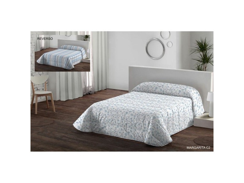 Комплект покривка за завивка Hosteline MARGARITA Син 180 легло 3 Части