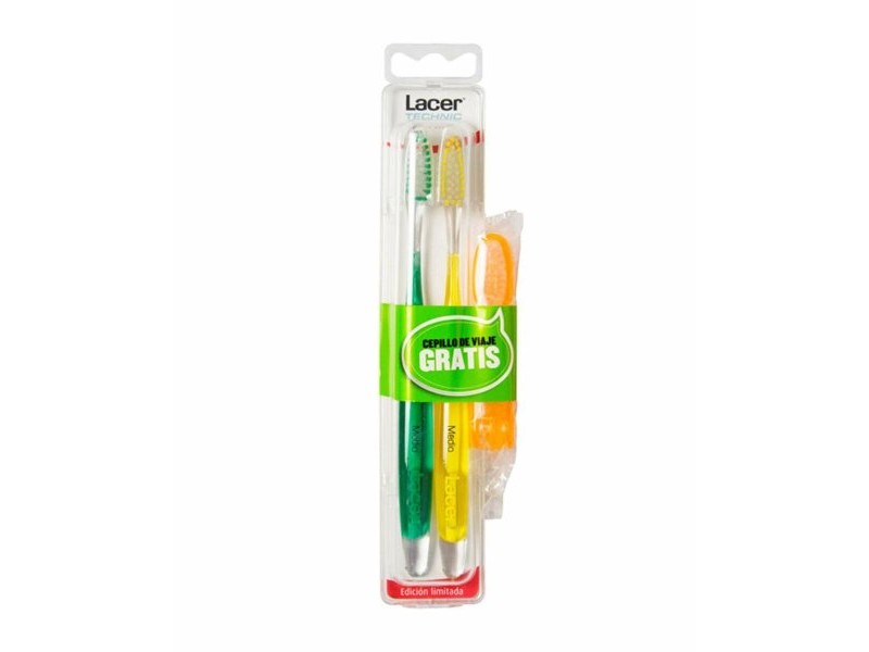 Четка за Зъби Lacer Technic Medio (3 Части) (2 броя)