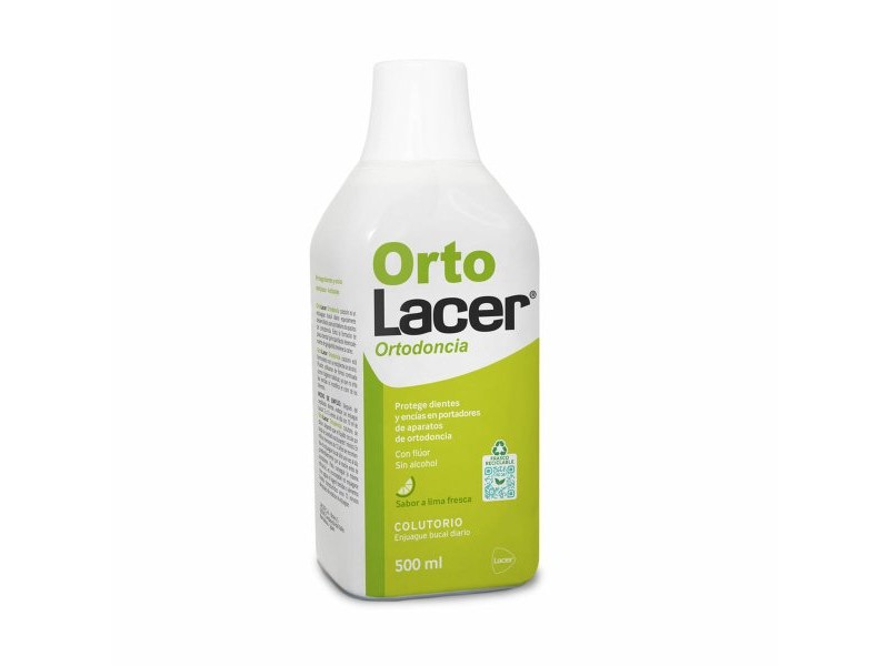 Вода за Уста Lacer Ortolacer Ортодонтски грижи Верде Лимон 500 ml