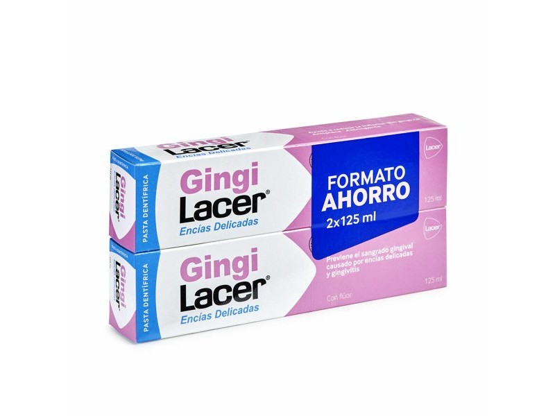 Паста за Зъби Чувствителни Венци Lacer Gingi 2 x 125 ml (2 Части)