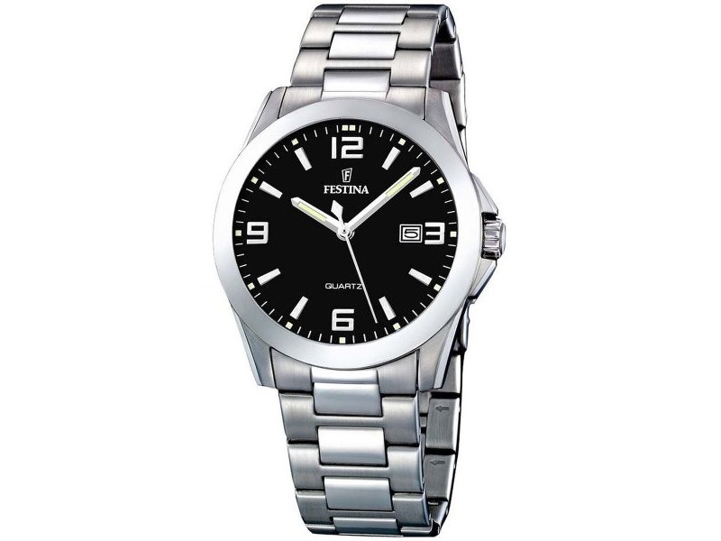 Мъжки часовник Festina F16376/4 Черен Сребрист (Ø 40 mm)