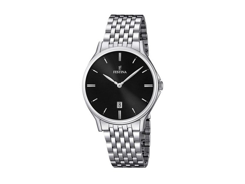 Мъжки часовник Festina F16744/4 Черен Сребрист