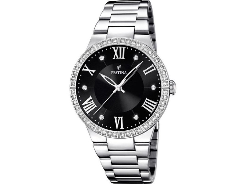 Мъжки часовник Festina F16719/2 Черен Сребрист