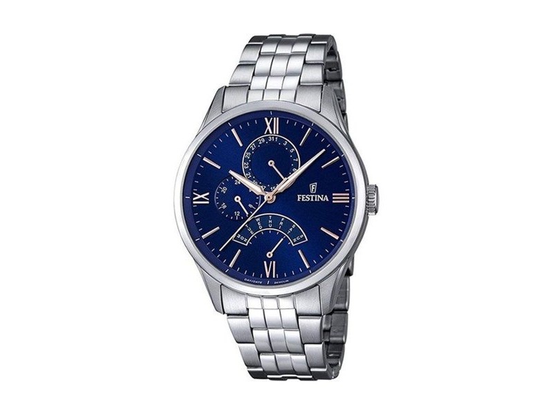 Мъжки часовник Festina F16822/3 Сребрист Ø 43 mm