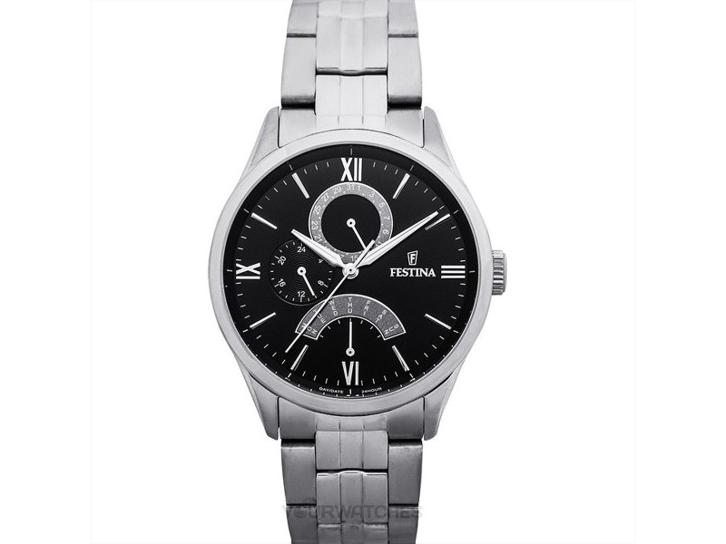 Мъжки часовник Festina F16822/4 Черен Сребрист