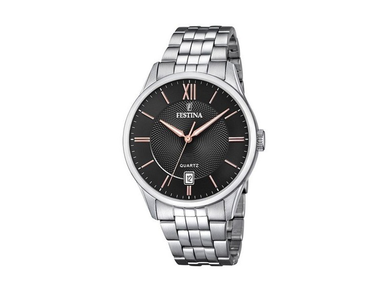 Мъжки часовник Festina F20425/6 Черен Сребрист