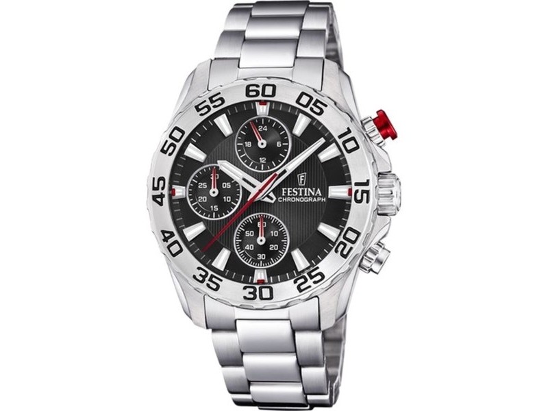 Мъжки часовник Festina F20457/3 Черен Сребрист Ø 36 mm