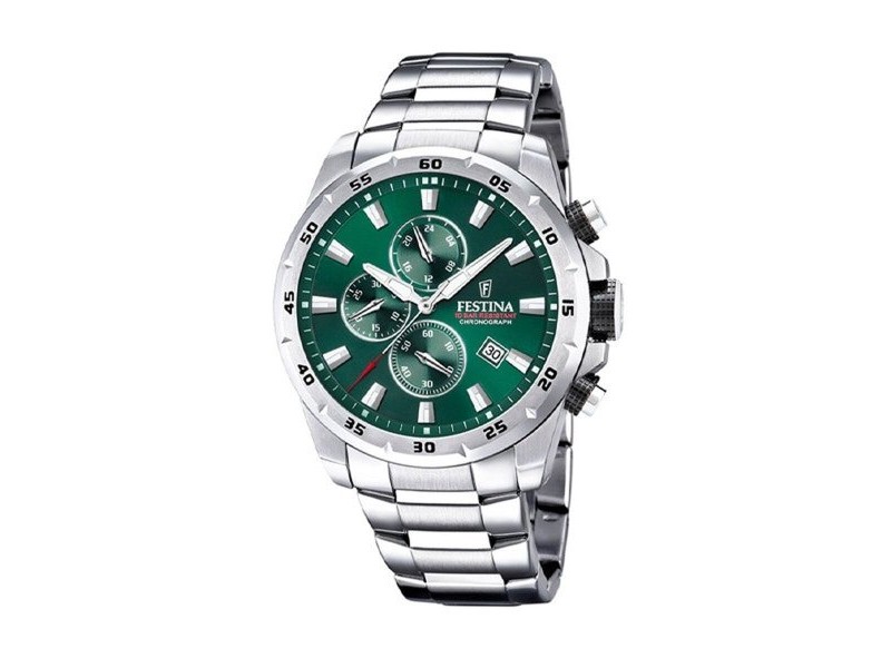 Мъжки часовник Festina F20463/3 Зелен Сребрист