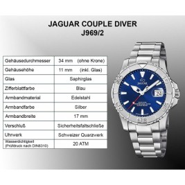 Мъжки часовник Jaguar Сребрист