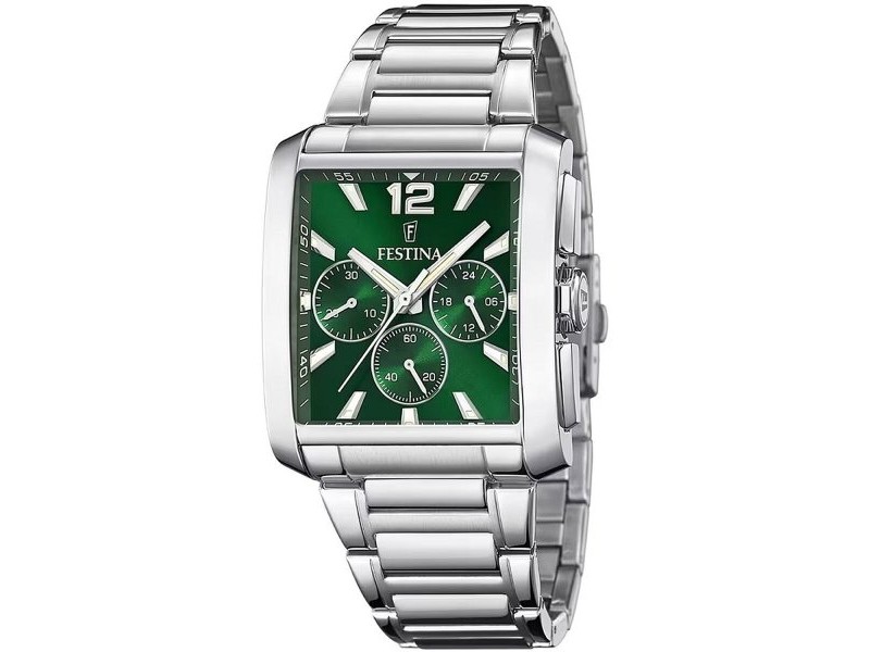 Мъжки часовник Festina F20635/3 Зелен Сребрист