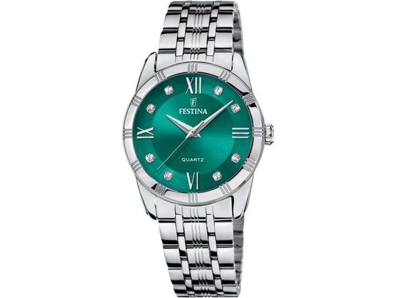 Мъжки часовник Festina F16940/F Зелен Сребрист