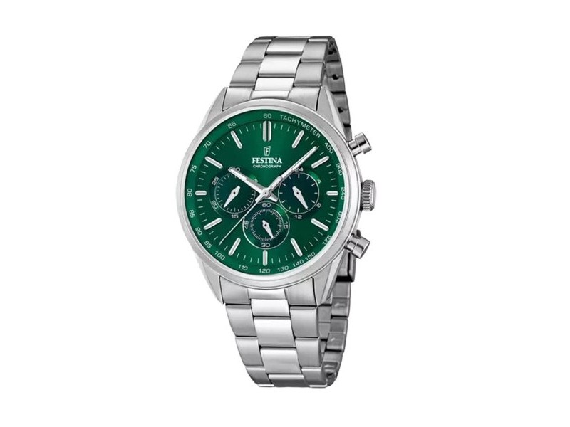 Мъжки часовник Festina F16820/R Зелен Сребрист