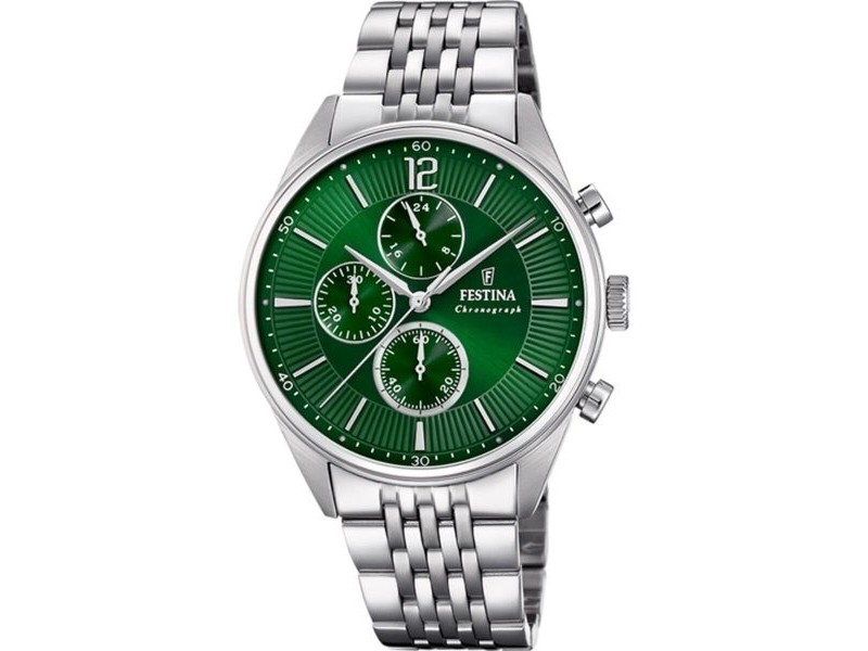 Мъжки часовник Festina F20285/8 Зелен Сребрист