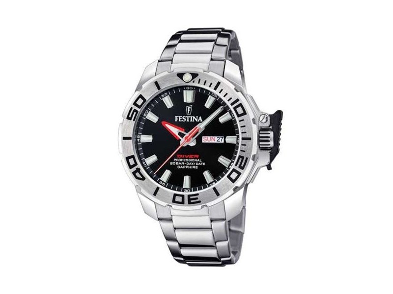 Мъжки часовник Festina F20665/4 Черен Сребрист (Ø 34 mm)