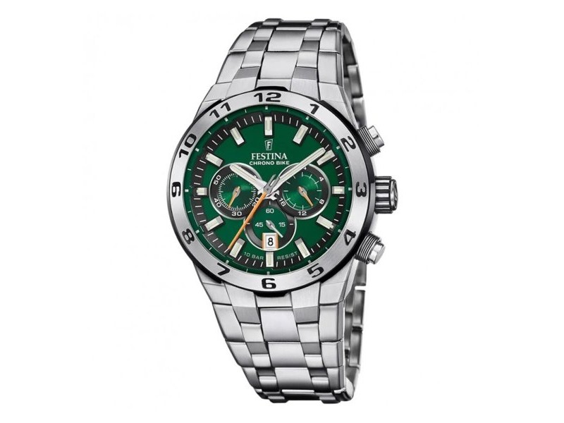 Мъжки часовник Festina F20670/2 Зелен Сребрист