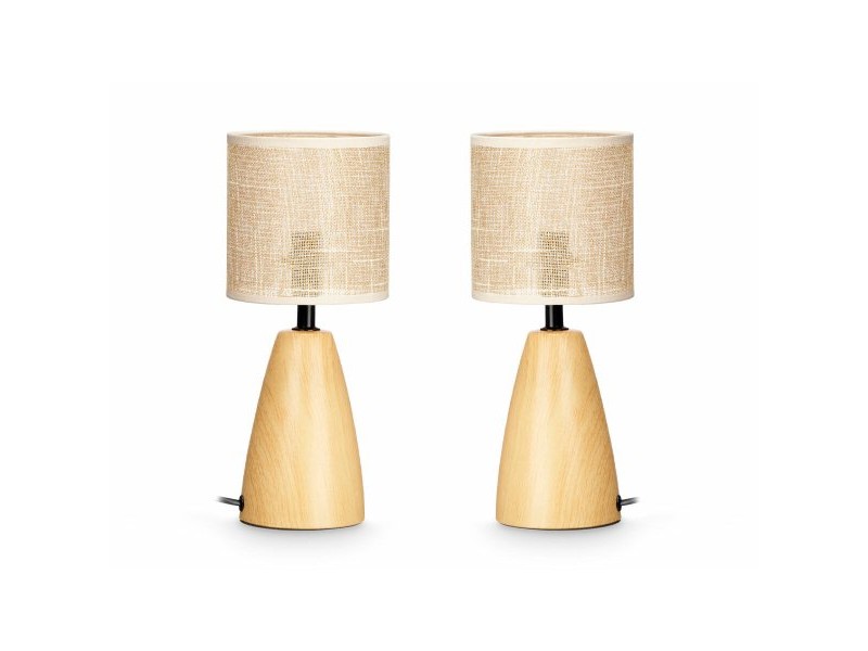 Настолна лампа Gift Decor Кафяв 60 W 2 броя