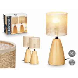 Настолна лампа Gift Decor Кафяв 60 W 2 броя