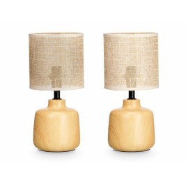 Настолна лампа Gift Decor Кафяв 60 W 2 броя