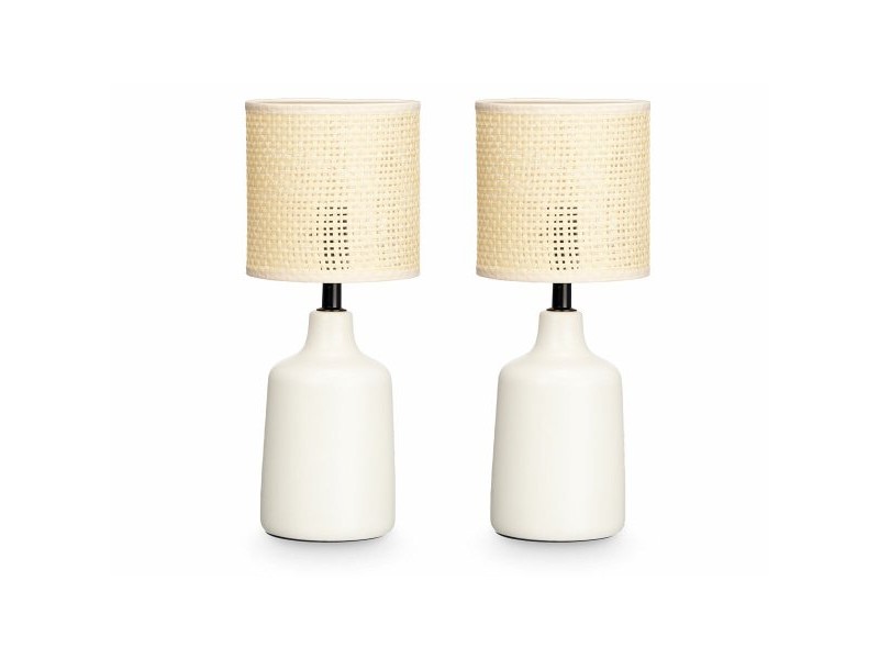 Настолна лампа Gift Decor Бял 60 W 2 броя