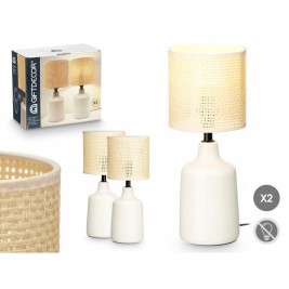 Настолна лампа Gift Decor Бял 60 W 2 броя