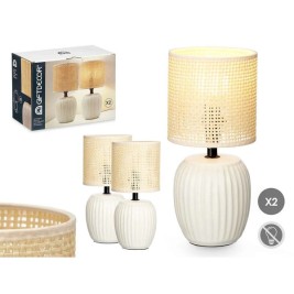 Настолна лампа Gift Decor Бял 60 W 2 броя