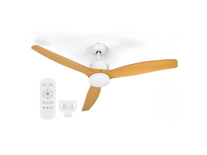 Вентилатор за таван с осветление Argon Бял Кафяв 40 W Ø 132 cm