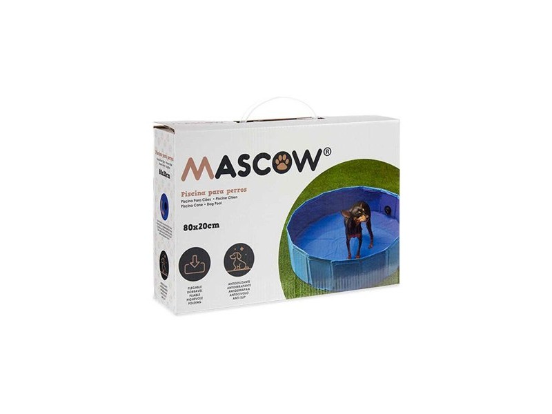 Басейн Подвижен Mascow Син 80 x 20 x 80 cm Домашни Любимци
