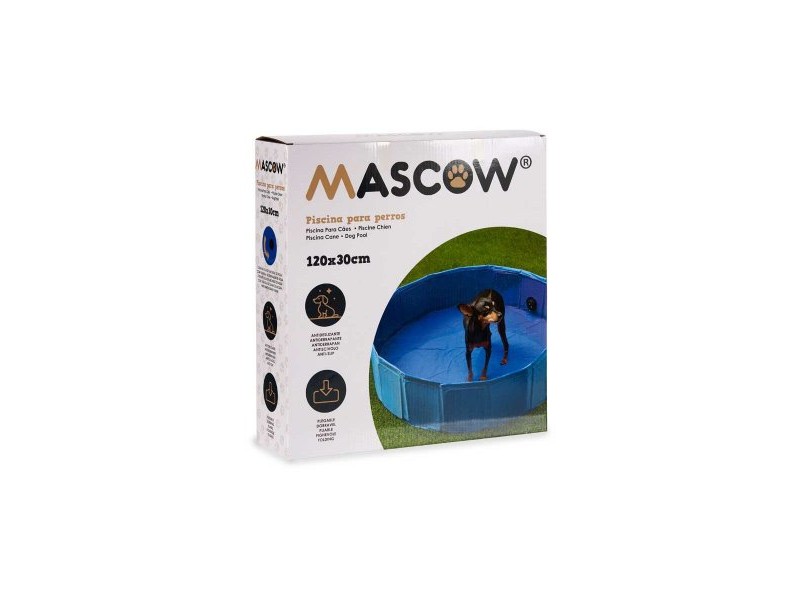Басейн Подвижен Mascow Син 120 x 30 x 120 cm Домашни Любимци