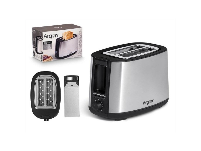 Тостер Argon Черен Сив 750 W