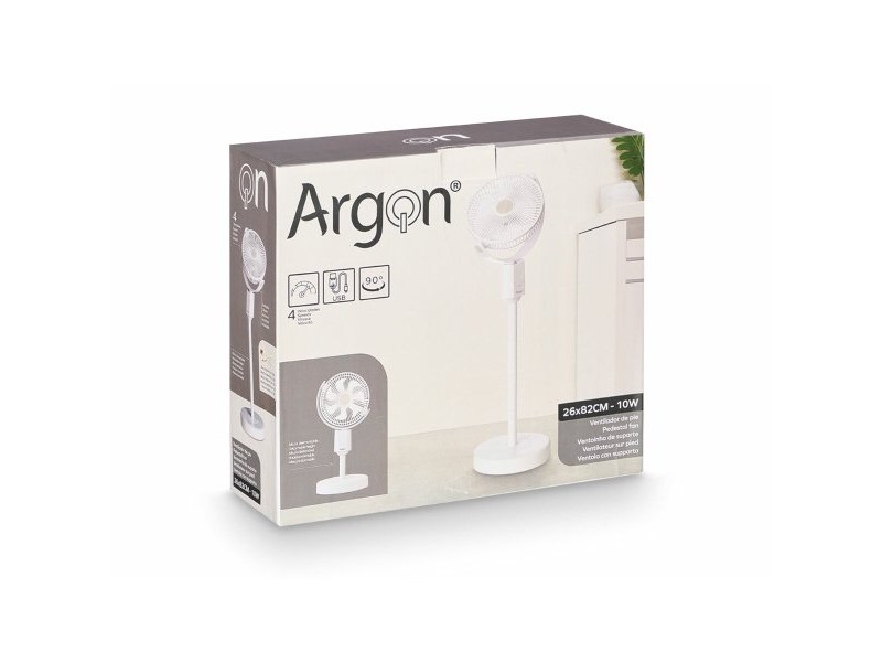 Вентилатор с крака Argon Бял 10 W