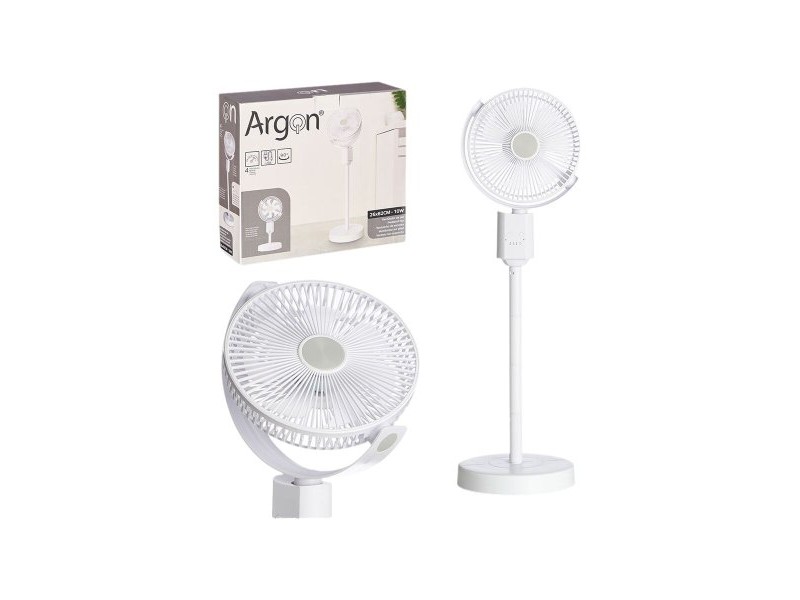 Вентилатор с крака Argon Бял 10 W
