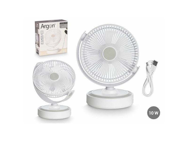 Настолен вентилатор Argon Бял 10 W 21 x 28 x 32,5 cm
